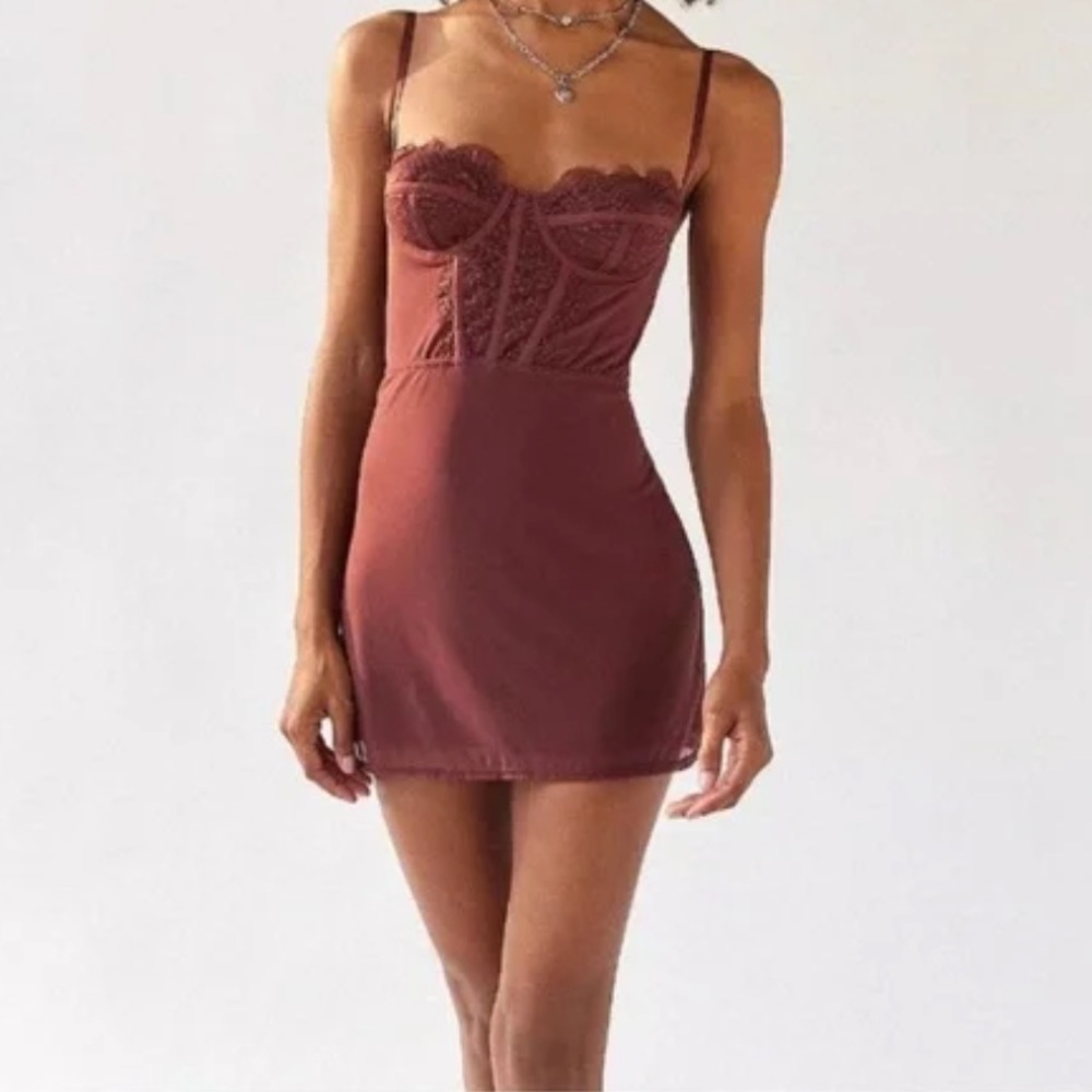 Urban Outfitters Burgundy Mini Dress